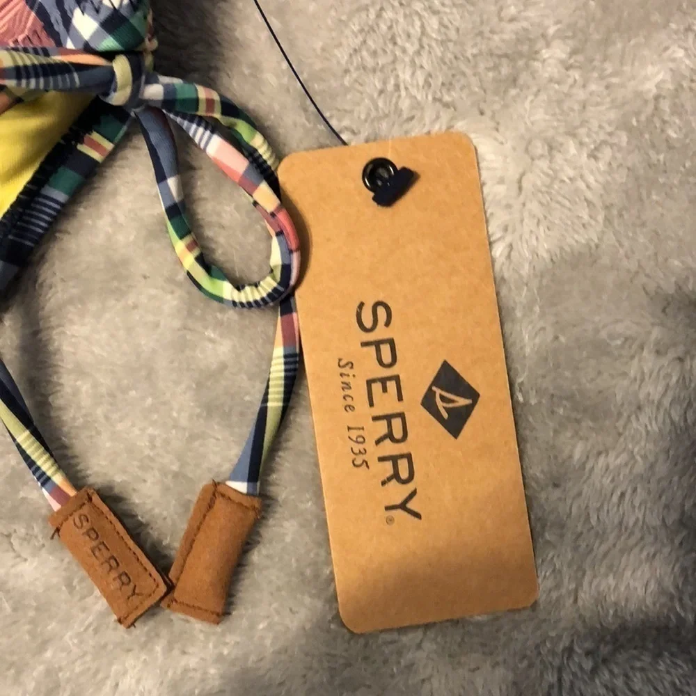 Sperry Bikini Bottom Plaid NEW M - Picture 4 of 6